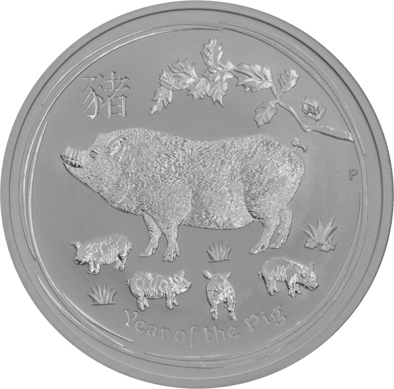 1oz Perth Mint Silver Year of the Pig 2019