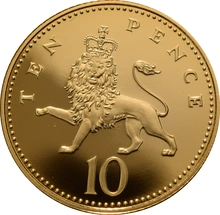 Proof Gold 10p Coin