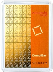 100 x 1g Gold Bar Valcambi CombiBar