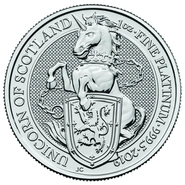 2019 1oz Platinum Coin, The Unicorn - Queens Beast