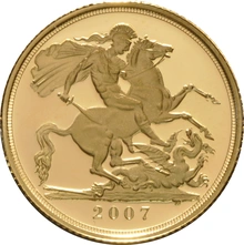 2007 Proof Gold Sovereign 3 Coin Set Boxed