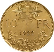 10 Swiss Franc 1912-1922
