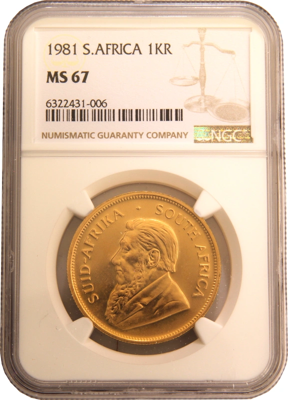 1981 1oz Gold Krugerrand - MS67 | BullionByPost - From $5,224