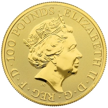 2021 White Greyhound of Richmond, Queen's Beast - 1oz Gold Coin
