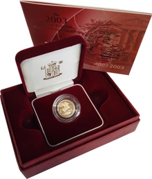 Gold Proof 2003 Half-Sovereign Boxed