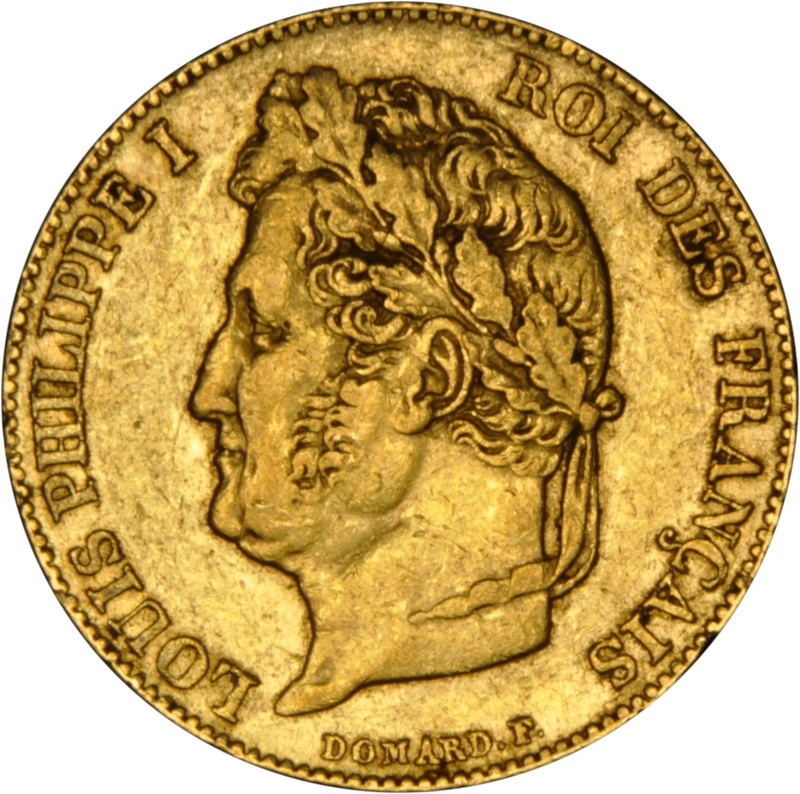 20 French Francs - Louis-Philippe Laureate Head