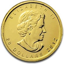 2012 Half Ounce Gold Canadian Maple