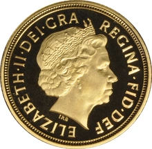 2008 Gold Half Sovereign Elizabeth II Fourth Head - Proof no box