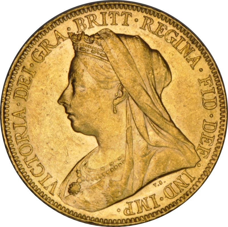 1899 Gold Sovereign - Victoria Old Head - P NGC AU58