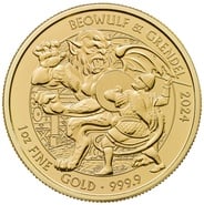 2024 Beowulf & Grendel Myths & Legends 1oz Gold Coin