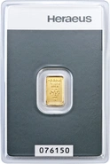Heraeus 1 Gram Gold Bullion Bar