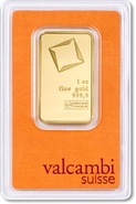1oz Gold Valcambi Bar
