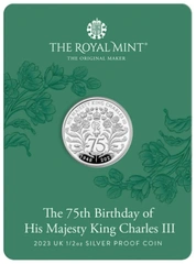2023 75th Birthday of King Charles III 1/2oz Silver Proof Coin