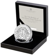 2023 75th Birthday of King Charles III £5 Silver Crown Proof Piedfort Coin Boxed