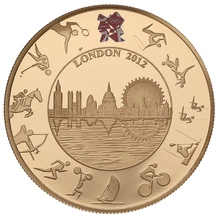 London 2012 Olympic Paralympic Gold Proof £5 two Crown set Boxed