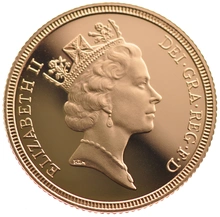 1995 Gold Half Sovereign Elizabeth II third Head - Proof no box
