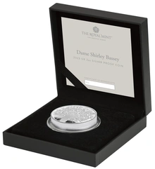 2023 Proof 2oz Shirley Bassey Silver Coin Music Legends Boxed