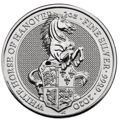 2020 2oz White Horse of Hanover Silver Coin Queen's Beasts