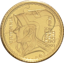 2003 Tenth Ounce Gold Britannia First Day Cover
