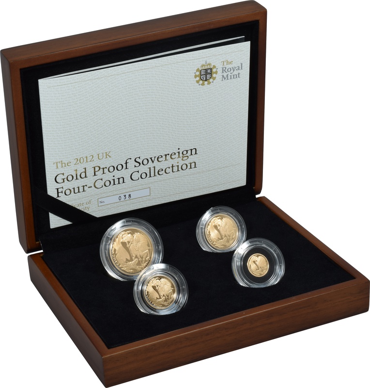 2012 Gold Proof Sovereign Four Coin Set