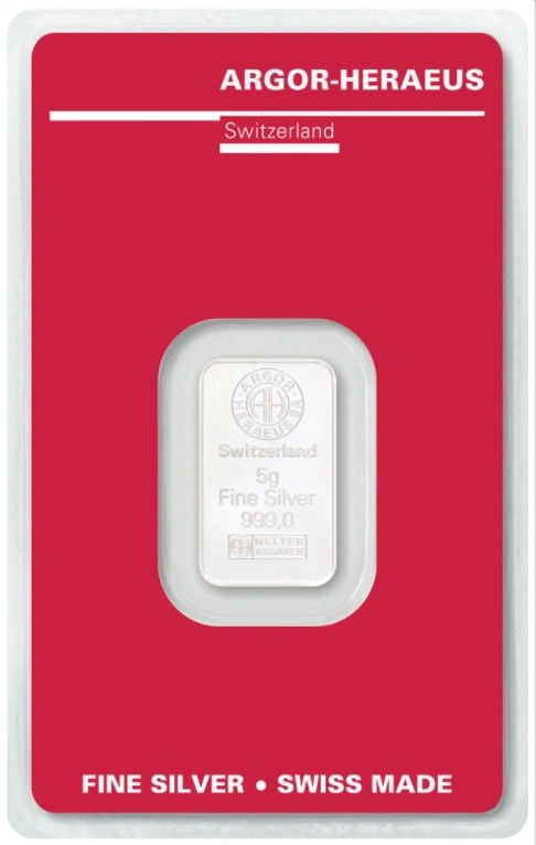 5g Silver Bar Argor-Heraeus