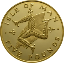 1981 Boxed Isle of Man Gold Proof £5 - Triskellion