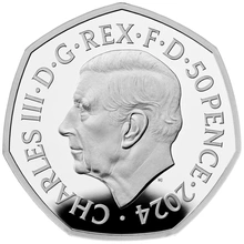 2024 50p Star Wars Death Star Proof Silver Coin Boxed