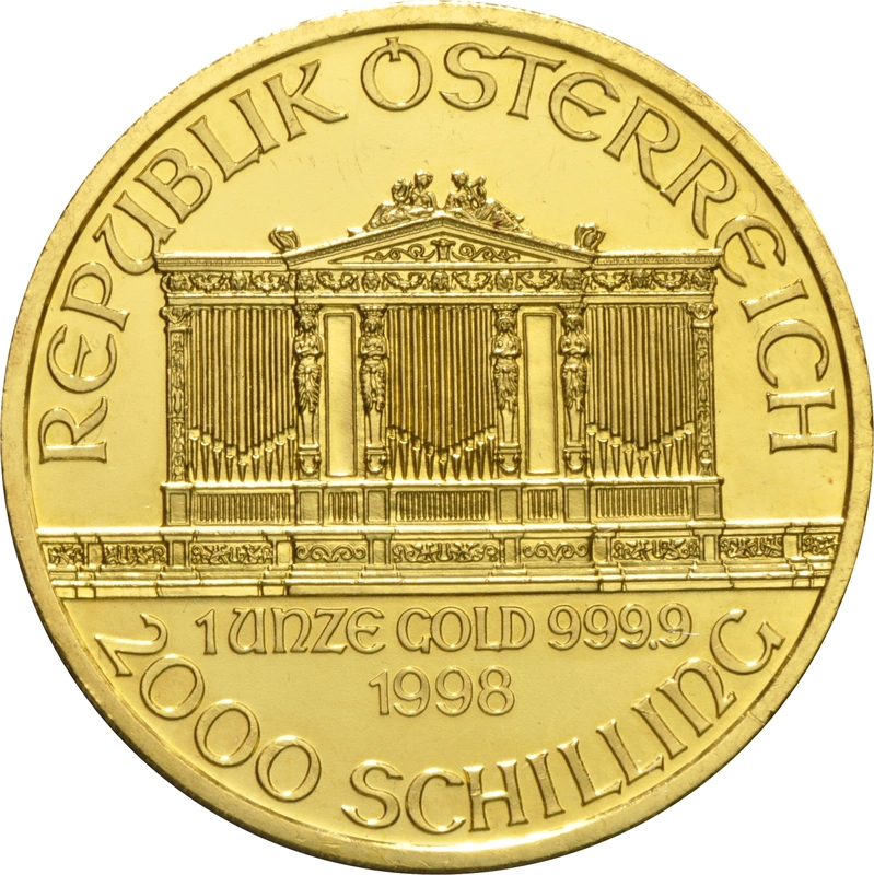 1998 1oz Austrian Gold Philharmonic Coin