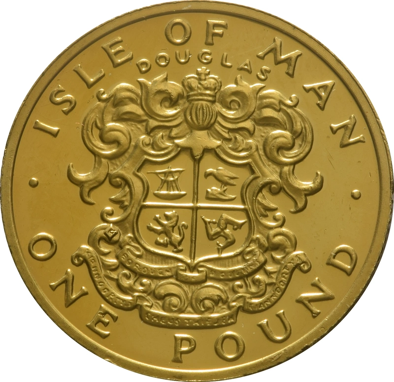 1986 Gold £1 Manx Town Series - Douglas