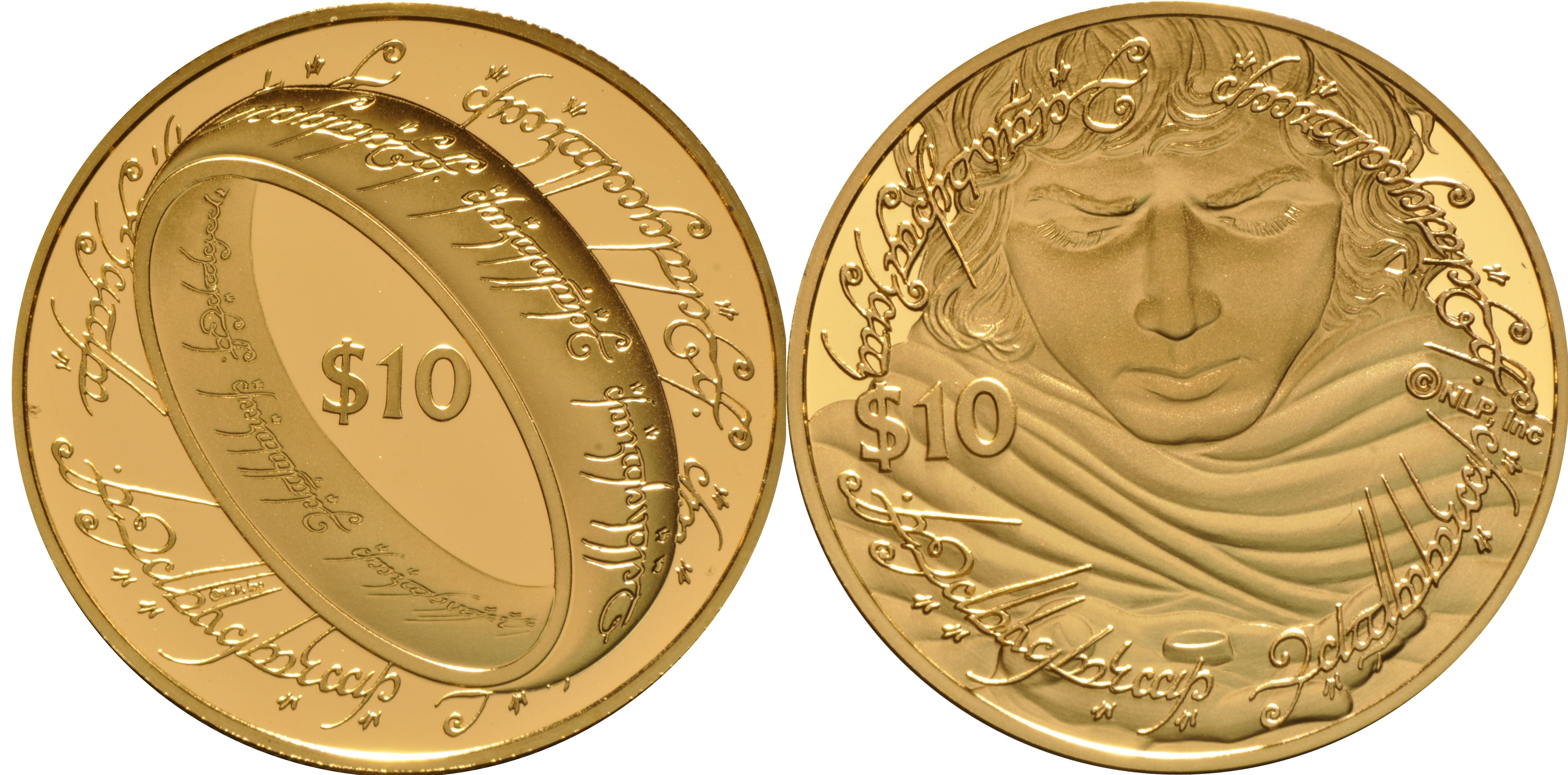 2003 3 Coin Lord of the Rings Gold Proof Set 6,783