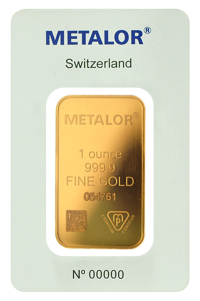 1oz Metalor Gold Bar Bullionbypost From 1 902